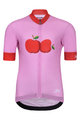 HOLOKOLO Cyklistický dres s krátkým rukávem - FRUIT - růžová