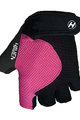 HAVEN Cyklistické rukavice krátkoprsté - KIOWA SHORT - černá/růžová