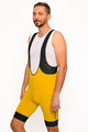 HOLOKOLO Cyklistické kalhoty krátké s laclem - ELITE - žlutá/černá