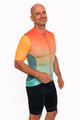 HOLOKOLO Cyklistický krátký dres a krátké kalhoty - INFINITY - oranžová/červená/zelená/černá