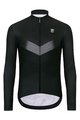 HOLOKOLO Cyklistický dres s dlouhým rukávem zimní - ARROW WINTER - černá/šedá