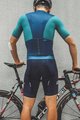 MONTON Cyklistický dres s krátkým rukávem - CHECHEN - modrá/zelená