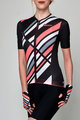 SANTINI Cyklistický dres s krátkým rukávem - SLEEK RAGGIO LADY - černá/růžová