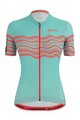 SANTINI Cyklistický dres s krátkým rukávem - TONO PROFILO LADY - oranžová/modrá