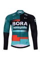BONAVELO Cyklistický zimní dres a kalhoty - BORA 2024 WINTER - červená/bílá/černá/zelená