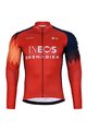 BONAVELO Cyklistický zimní dres a kalhoty - INEOS 2024 WINTER - modrá/černá/červená