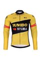 BONAVELO Cyklistický zimní dres a kalhoty - JUMBO-VISMA 2024 WNT - žlutá/černá