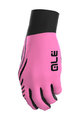 ALÉ Cyklistické rukavice dlouhoprsté - SPIRAL DESIGN - růžová/černá