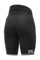 ALÉ Cyklistické kalhoty krátké bez laclu - SOLID BLEND LADY - černá/bílá