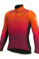 ALÉ Cyklistický dres s dlouhým rukávem zimní - R-EV1 CLIMA PROTECTION 2.0 VELOCITY WIND G+ - oranžová/černá