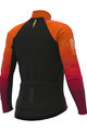 ALÉ Cyklistický dres s dlouhým rukávem zimní - R-EV1 CLIMA PROTECTION 2.0 VELOCITY WIND G+ - oranžová/černá