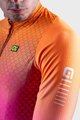 ALÉ Cyklistický dres s dlouhým rukávem zimní - R-EV1 CLIMA PROTECTION 2.0 VELOCITY WIND G+ - oranžová/černá