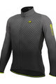 ALÉ Cyklistický dres s dlouhým rukávem zimní - R-EV1 CLIMA PROTECTION 2.0 VELOCITY WIND G+ - šedá/černá