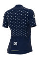 ALÉ Cyklistický dres s krátkým rukávem - PRR STARS LADY - modrá/bílá