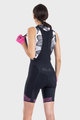 ALÉ Cyklistické kalhoty krátké s laclem - PRS MASTER 2.0 LADY - černá/růžová
