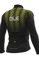 ALÉ Cyklistický dres s dlouhým rukávem zimní - SOLID THORN - černá/žlutá