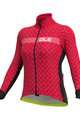 ALÉ Cyklistická zateplená bunda - PR-R GREEN HELIOS - červená