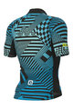 ALÉ Cyklistický dres s krátkým rukávem - PR-S CHECKER - světle modrá
