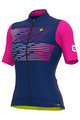 ALÉ Cyklistický dres s krátkým rukávem - PR-S LOGO LADY - fialová/růžová