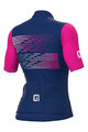 ALÉ Cyklistický dres s krátkým rukávem - PR-S LOGO LADY - fialová/růžová