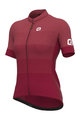 ALÉ Cyklistický dres s krátkým rukávem - SOLID LEVEL LADY - bordó