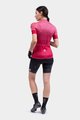 ALÉ Cyklistický dres s krátkým rukávem - SOLID LEVEL LADY - bordó