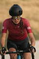 ALÉ Cyklistický dres s krátkým rukávem - SOLID LEVEL LADY - bordó
