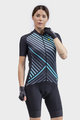ALÉ Cyklistický dres s krátkým rukávem - PR-R FAST LADY - černá