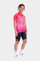 ALÉ Cyklistický dres s krátkým rukávem - BUBBLE - červená/růžová