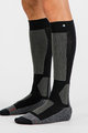 SPORTFUL Cyklistické podkolenky - WARM WOOL LONG - černá/šedá