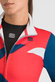 SPORTFUL Cyklistický dres s dlouhým rukávem zimní - SQUADRA W - červená/modrá