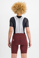SPORTFUL Cyklistické kalhoty krátké s laclem - BODYFIT - bordó