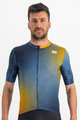 SPORTFUL Cyklistický dres s krátkým rukávem - ROCKET - modrá/žlutá