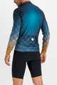 SPORTFUL Cyklistický dres s dlouhým rukávem zimní - ROCKET THERMAL - modrá/hnědá
