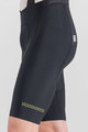 SPORTFUL Cyklistické kalhoty krátké s laclem - BODYFIT CLASSIC - černá/zlatá