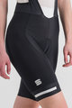 SPORTFUL Cyklistické kalhoty krátké s laclem - NEO - černá/bílá