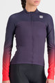SPORTFUL Cyklistický dres s dlouhým rukávem zimní - BODYFIT PRO THERMAL - červená/modrá