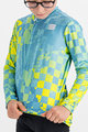 SPORTFUL Cyklistický dres s dlouhým rukávem zimní - KID THERMAL - modrá/žlutá