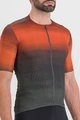 SPORTFUL Cyklistický dres s krátkým rukávem - FLOW SUPERGIARA - oranžová/šedá
