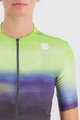 SPORTFUL Cyklistický dres s krátkým rukávem - FLOW SUPERGIARA - světle zelená/fialová