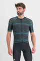 SPORTFUL Cyklistický dres s krátkým rukávem - GLITCH BOMBER - černá/vícebarevná