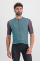 SPORTFUL Cyklistický dres s krátkým rukávem - CHECKMATE - modrá/fialová