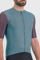 SPORTFUL Cyklistický dres s krátkým rukávem - CHECKMATE - modrá/fialová