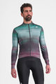 SPORTFUL Cyklistický dres s dlouhým rukávem zimní - FLOW SUPERGIARA THERMAL - zelená/fialová