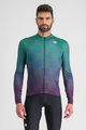 SPORTFUL Cyklistický dres s dlouhým rukávem zimní - ROCKET THERMAL - zelená/fialová