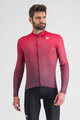 SPORTFUL Cyklistický dres s dlouhým rukávem zimní - ROCKET THERMAL - červená/fialová