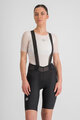 SPORTFUL Cyklistické kalhoty krátké s laclem - SRK W - černá