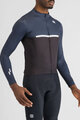 SPORTFUL Cyklistický dres s dlouhým rukávem zimní - PISTA THERMAL - černá/modrá
