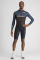 SPORTFUL Cyklistický dres s dlouhým rukávem zimní - PISTA THERMAL - černá/modrá
