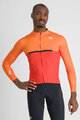 SPORTFUL Cyklistický dres s dlouhým rukávem zimní - PISTA THERMAL - červená/oranžová